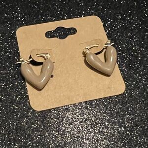 Women’s fashion jewelry. Lovely Heart Shaped Hoop Earrings